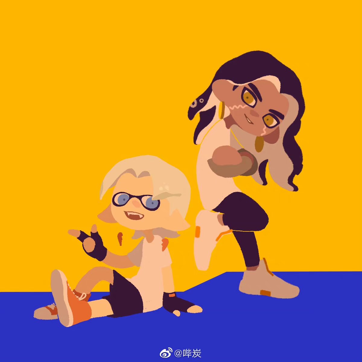 BChar131's tweet photo. #avpol #Splatoon3 搬一下最近在画的小海鲜🐙🦑 https://t.co/iGnBZ0c4LC