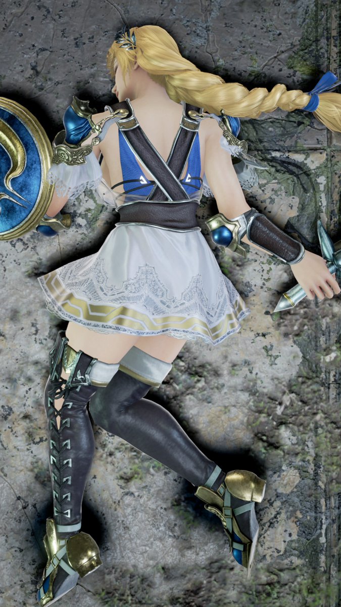 Ryo2Yamada's tweet photo. SC6ソフィーティアのダウン　衣装破壊比較
ボロボロ感はあんまりないけど、聖戦士も防具がなくなればただの女の子って感じになるのが良いよね
#ソフィーティア #リョナ #ryona https://t.co/7mukZCA979