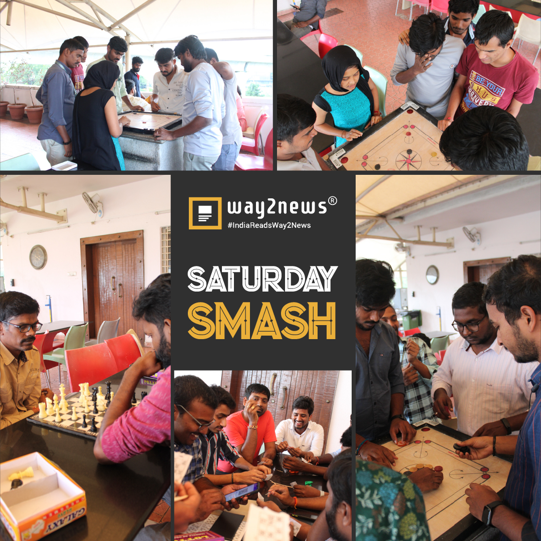 way2_news's tweet photo. No one will ever be as entertained by us as us.
Fun and games at #SaturdaySmash at @way2_news.
#Way2News #IndiaReadsWay2News #workfunday #workfuntimes #workfunplay #workfuntime #workfunbalance #workfun https://t.co/s5MUVRWtog