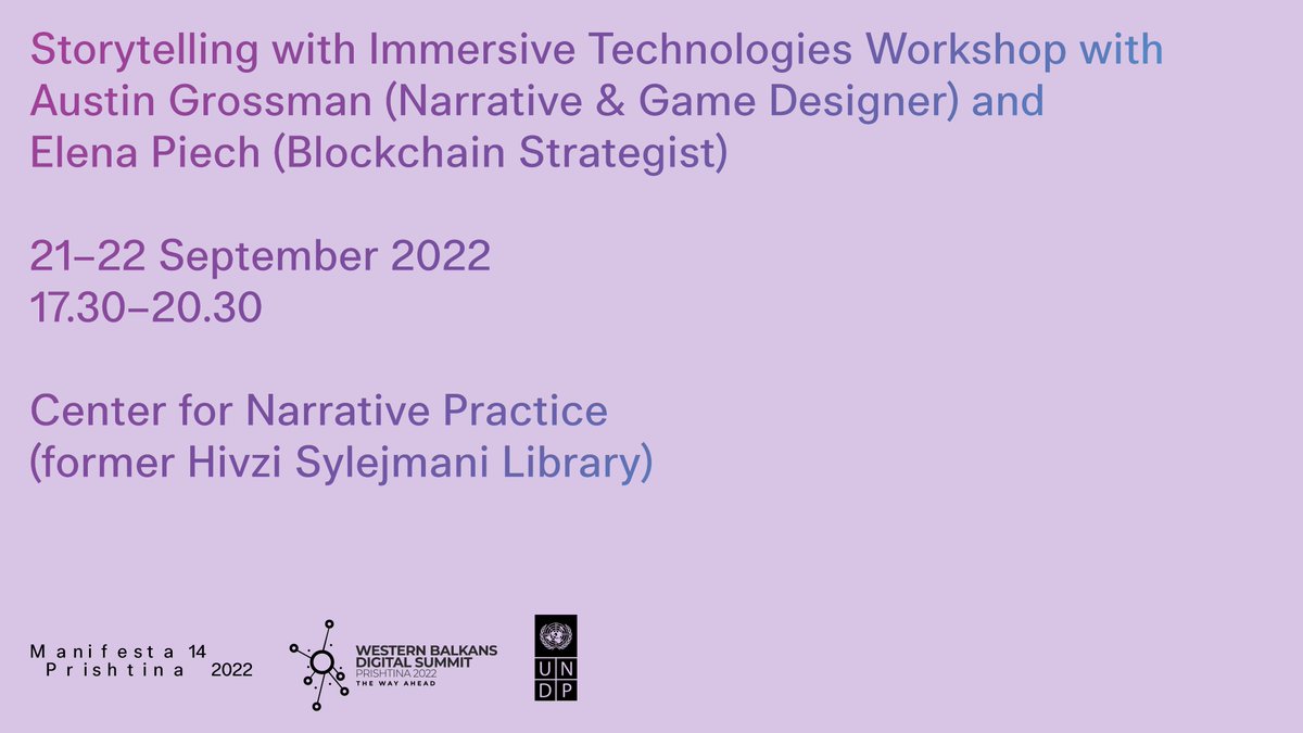 As part of the 5th WB6 Digital Summit, we invite all tech &amp; game enthusiasts, journalists, activists &amp; others to explore immersive #spatial technologies for #digital #storytelling together with the globally acclaimed experts from <a href="/QxrStudios/">QXR Studios</a>! 
Learn more➡️bit.ly/3LsNt4I