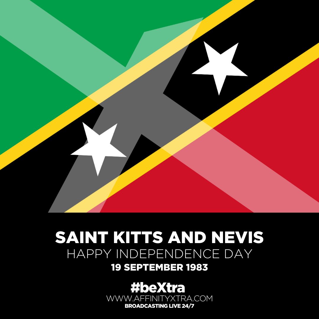 AffinityXtra's tweet photo. We at Affinity Xtra love to celebrate the diversity of our presenters who have origins from around the world..
Today we celebrate Saint Kitts and Nevi’s Independence from colonial rule 👊🏿
#Independence #Caribbean #Africa #Black #AfricanOrigin #SaintKittsandNevi https://t.co/wRuKuQC0UD