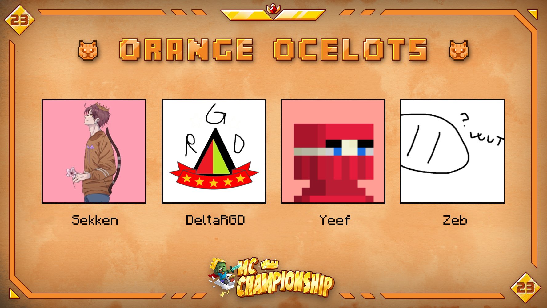 Mini MCC on Twitter: "Announcing the Orange Ocelots! Consisting of
