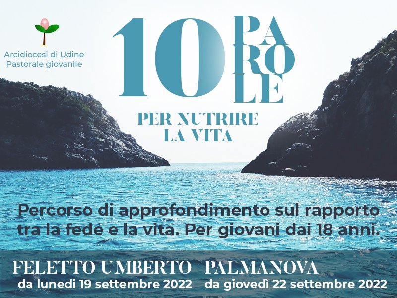 pgudine's tweet photo. Ripartono le 10 Parole! 
Vieni ad ascoltare.
Dove?
-  sta sera, lunedì 19 settembre 2022  ore 20.30 in chiesa a Feletto Umberto 
- giovedì 22 settembre 2022 ore 20.30 in oratorio a Palmanova https://t.co/COChZ16lYn