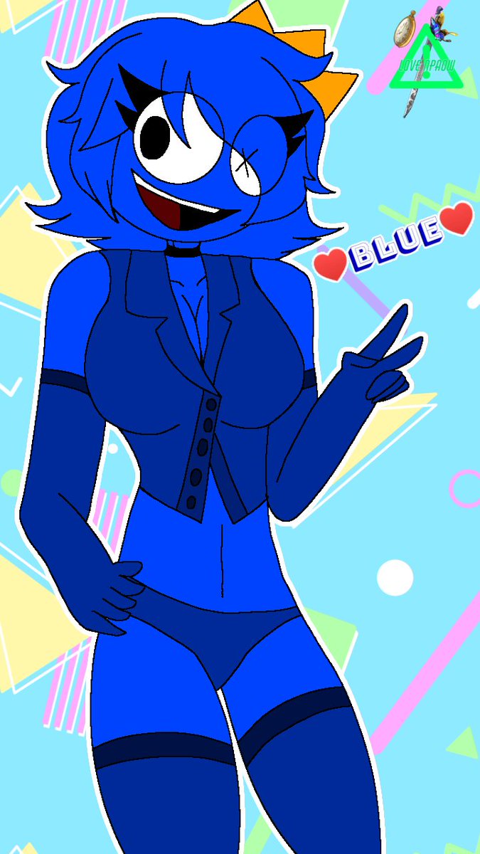 Lovenpaow's tweet photo. 💙Blue💙 #robloxart #Fnia #FniaRainbowFriends https://t.co/jijo31ysh4