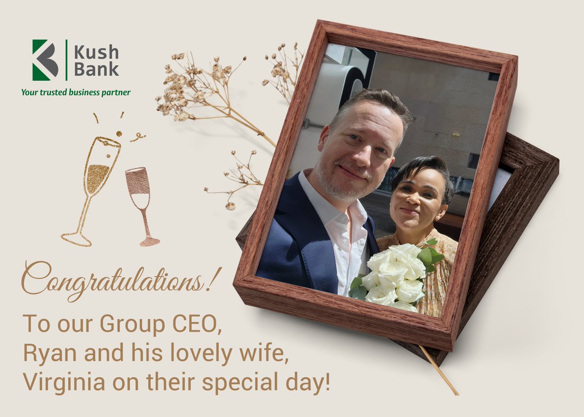 After a grueling week of contract signings and endless meetings, our Group CEO, Ryan O'Grady has finally had his day and married the love of his life, Virginia! We at Kush Bank wish them the very best as they begin a life of happiness together!