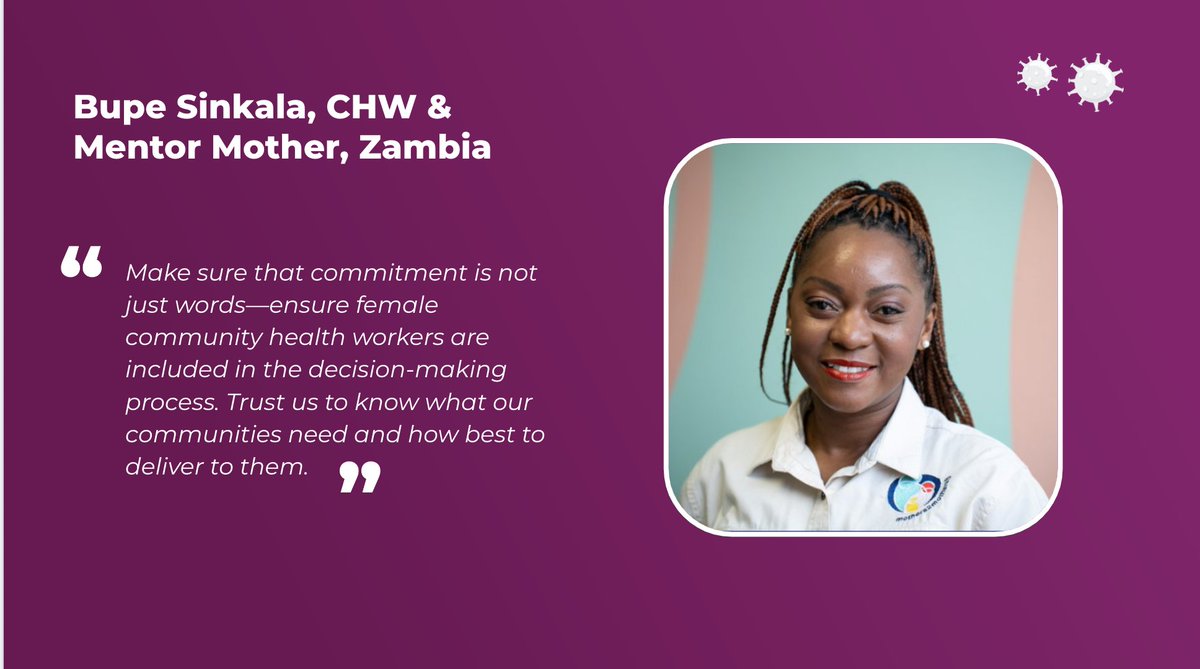 Nothing about #CommunityHealthWorkers without #CHWs! CHW Bupe Sinkala @m2mtweets joins us in NYC for #UNGA77: 'CHWs like me need better and more support urgently. Fair pay, training, recognition - these are the things that motivate us as professionals' #CHWAdvocates