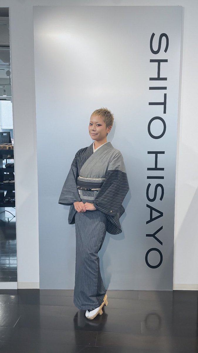 上品で個性的😍👘バランス最強だった🔥しかも帯は結ばず帯締で固定するだけって😯 #shitohisayo