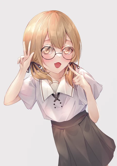 メガネこはねちゃん#prsk_FA #小豆沢こはね#絵描きさんと繋がりたい #絵柄が好みって人にフォローされたい 