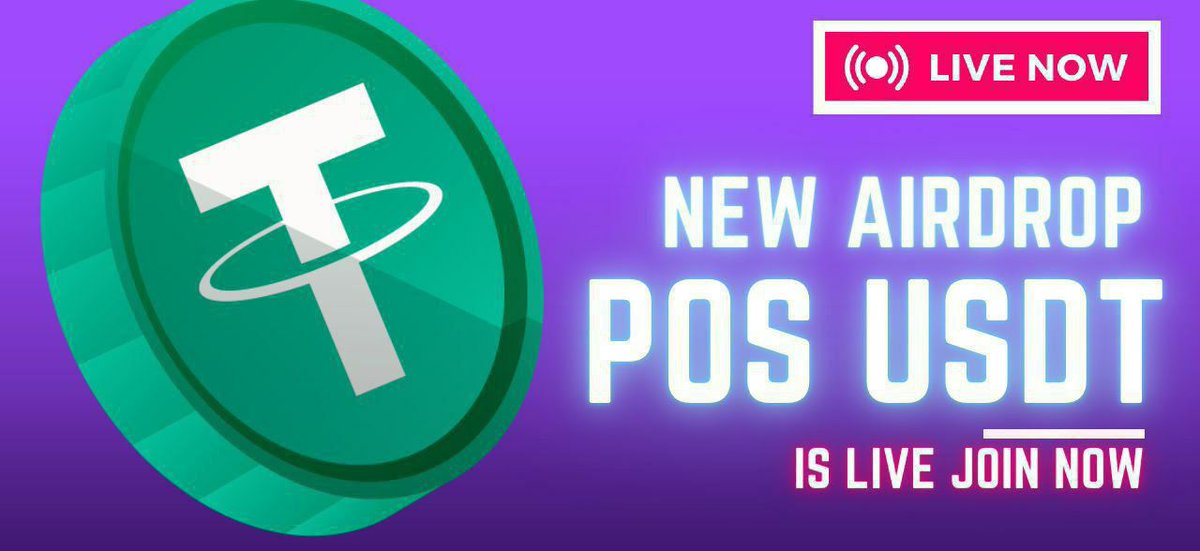 🩸 New Airdrop: (PoS) USDT
💰 Total Reward: 550 USDT 
📊 Market: Quickswap 
👥 Per Refer: 0.025 USDT
📣 Rating: ⭐️⭐️⭐️⭐️⭐️
⌛️ Distribution: Instant in 12 Hours

🤖 Airdrop Link : t.me/USDTPoSAirdrop…

🔹 Complete Mandatory Task 

#AIRDROP_FAM @AIRDROP_FAM