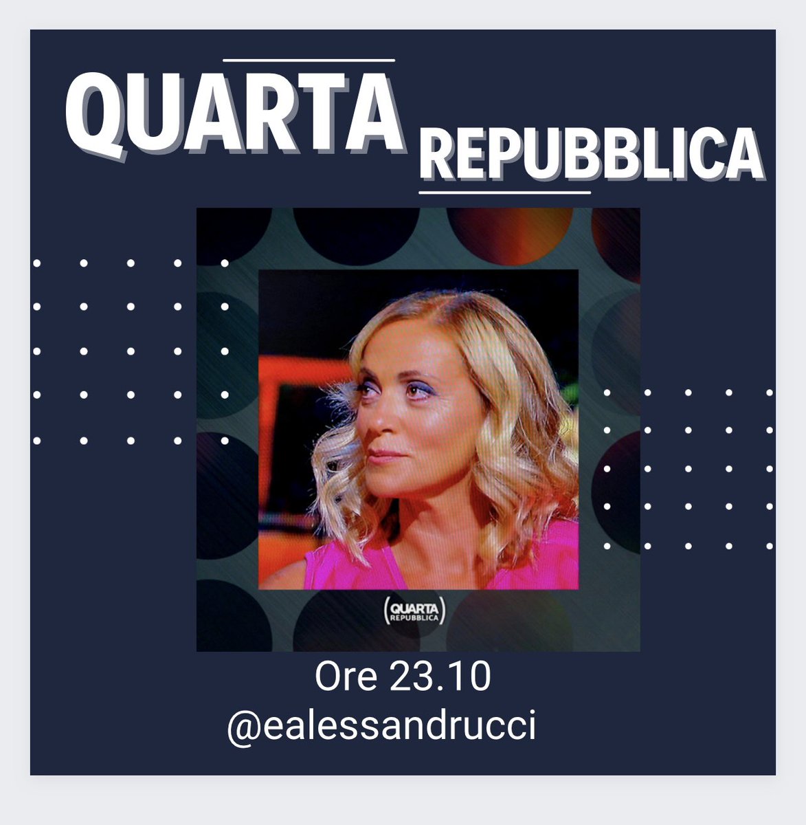 EAlessandrucci's tweet photo. Questa sera alle 23.10 sarò in diretta a Quarta Repubblica! 

Parliamo di crisi energetica e bollette insostenibili per lavoratori, famiglie e imprese… seguitemi! 
Vi aspetto 😉 https://t.co/5U7RHlodkE