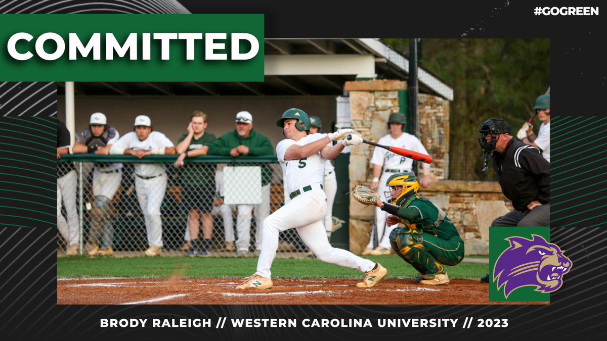 Congratulations to Brody Raleigh '23, <a href="/brody_raleigh/">Brody Raleigh</a> who has verbally committed to play college baseball for Western Carolina. 

As a junior, Brody batted .415 with 26 RBIs, 22 runs, and 5 home runs for the Greenies. He was named to the All-CAA and NCISAA 4-A all-state teams.