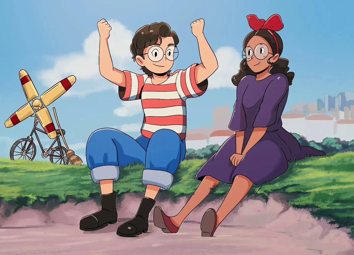 keiiiarts's tweet photo. Well I don't post much, but I wanted to share some art I made for my girlfriend, celebrating 9 months of being together. #ArtistOnTwitter

1! Us as Tombo and Kiki because their love story is them inspiring and supporting each other to fight their own battles, it's the sweetest. https://t.co/cxXnMb5z8Q
