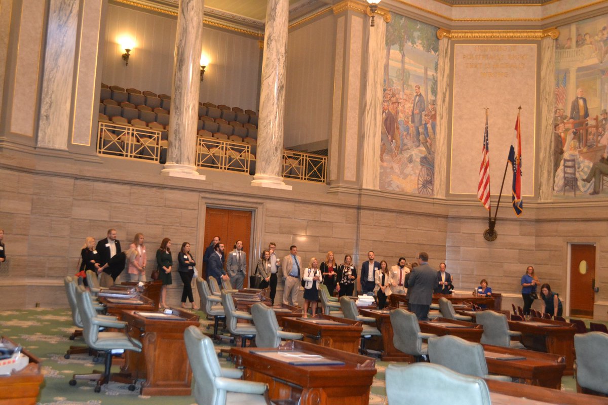MissouriChamber's tweet photo. From heavy equipment to helmets, from the Senate Floor to the Governor's Mansion, #LeadMO22's Jeff City visit was a success! https://t.co/6n73T8Jr0l