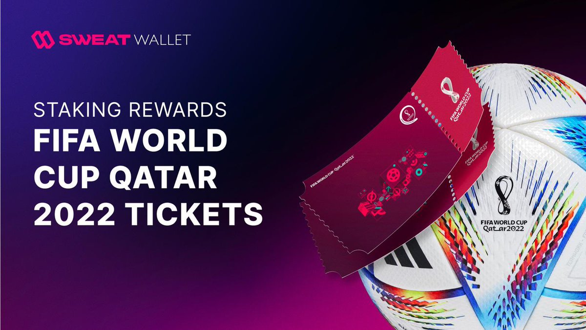 ⚡️Win an official <a href="/FIFAWorldCup/">FIFA World Cup</a> package for Qatar 2022! ⚽️

Including:

🏟 Tickets

✈️ Flights with <a href="/qatarairways/">Qatar Airways</a> 

⭐️ 5 star hotel

Stake in the Sweat Wallet app now to be in with a chance of winning this amazing reward! #walkintocrypto