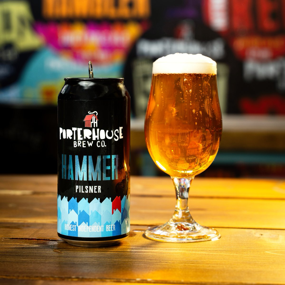 Just as a pilsner should be, our Hammer Pilsner is a rich gold colour with clean, crisp,  flavours balanced by the floral, spicy and herbal character of Hersbrucker and Perle hops 🍺