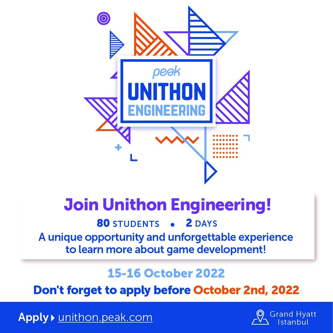 Sen de kod geliştirmek ve casual puzzle oyun dünyasını yakından tanımak istiyorsan Peak Unithon Engineering’e hemen başvur! 👉 unithon.peak.com