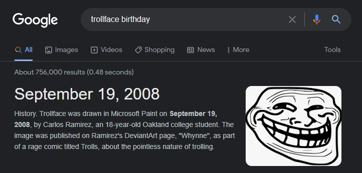 rt if you are older than trollface
