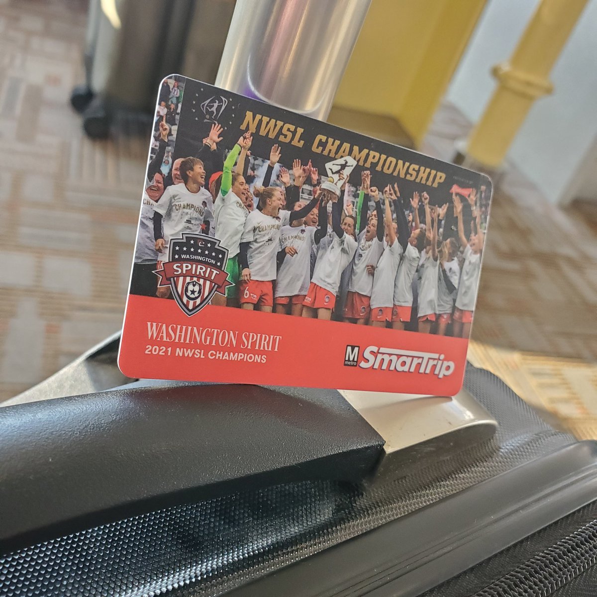 unitednightout's tweet photo. The adventure begins. Hoping the @wmata card that got us here, will also get us priority boarding✈️🤞
Off to see @WashSpirit take on @weareangelcity at The Banc
#LFGDC https://t.co/vyqfl7vUON
