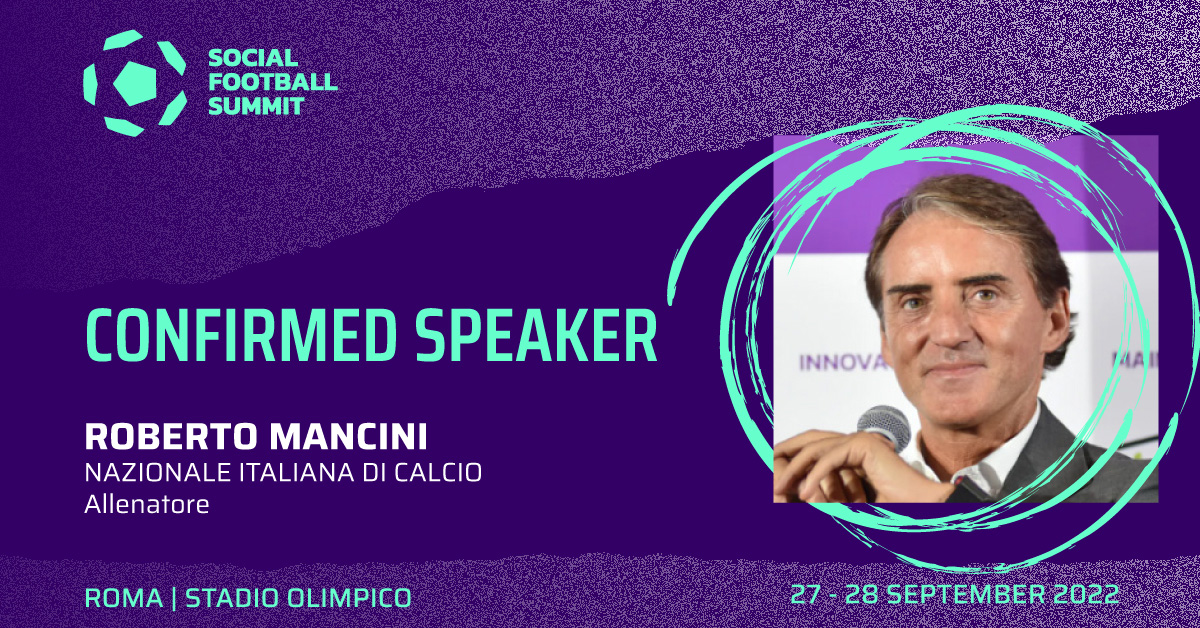 SF_Summit's tweet photo. |  S P E A K E R  |

Mister Roberto Mancini once more at #SocialFootballSummit ⚽️ 

#SFS22 https://t.co/X2iDxYjnOx