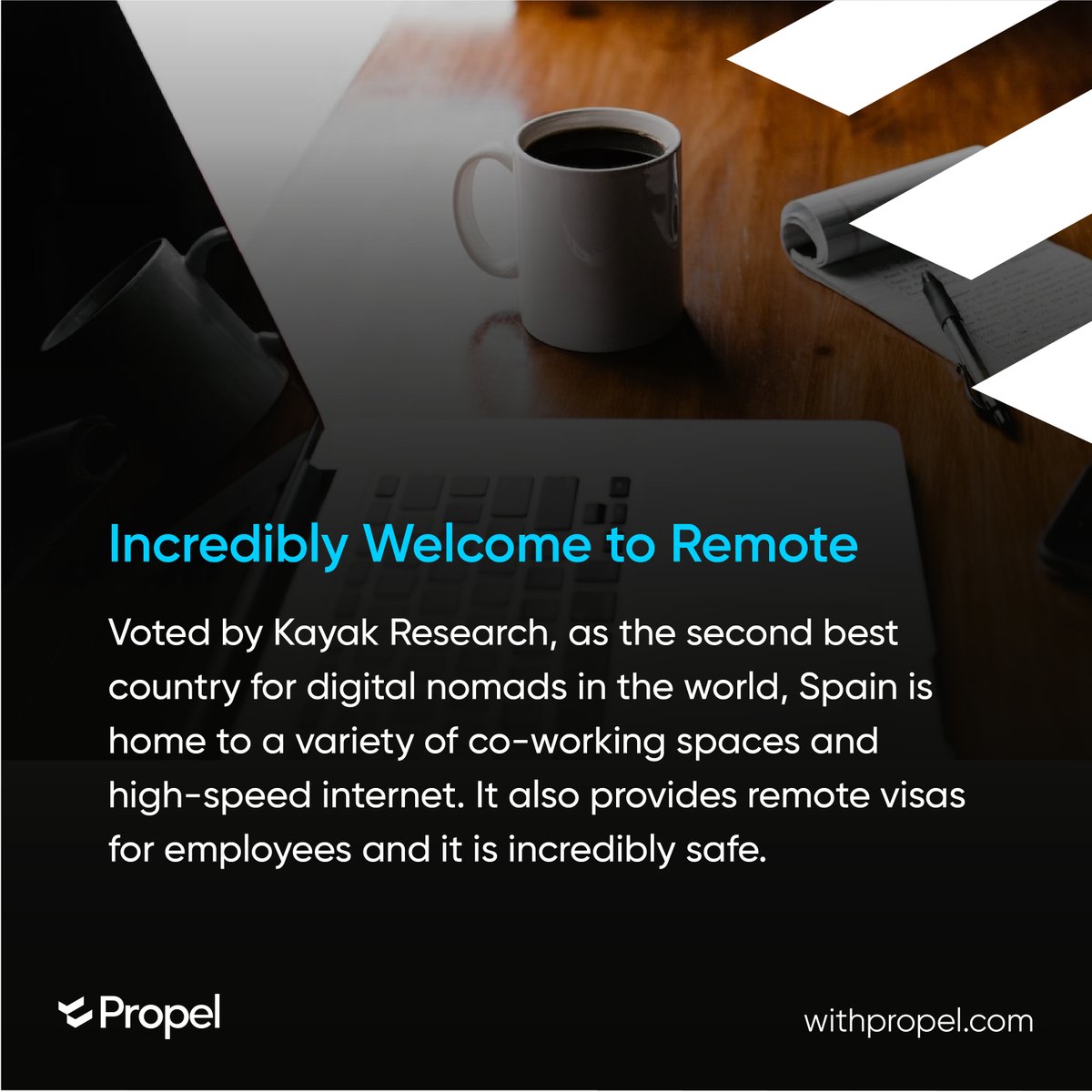 WithPropel's tweet photo. We recently covered a few details about what living in Spain is like.
So this time, we thought we'd capture why it should be a key destination for digital nomads!
What do you think of Spain? Let us know in the comments!
#GrowWithPropel #GrowWithoutBorders https://t.co/Oazv2edYoP