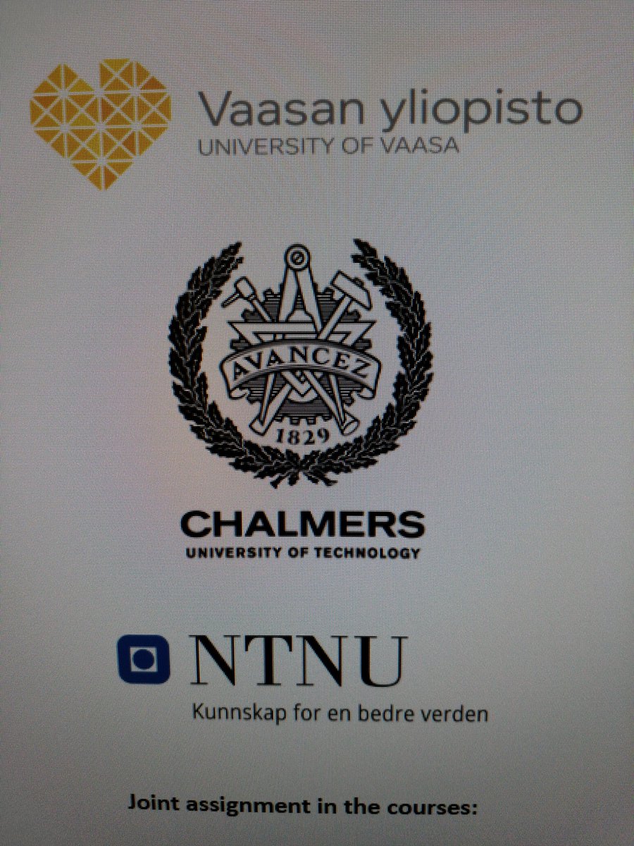 AnneMariaHolma's tweet photo. Teaching collaboration across boarders @chalmersuniv @univaasa @ntnu #teachingacrossboarders https://t.co/5mCTW4NYhO