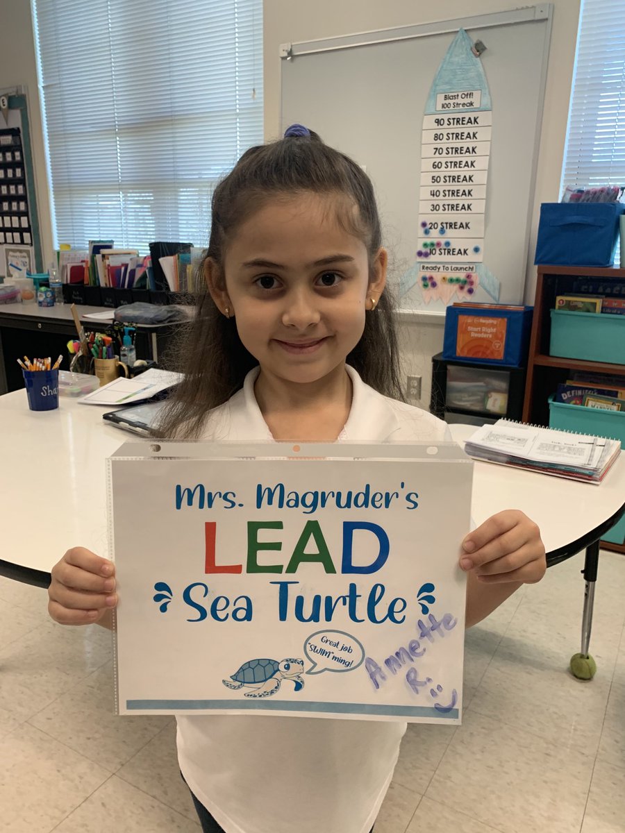 Congratulations, Annette! Mrs. Magruder’s Weekly Lead Sea Turtle! Keep leading and learning at LGE! 🐢💛 ⁦<a href="/lgeseaturtles/">Lavern Gaynor Elementary</a>⁩