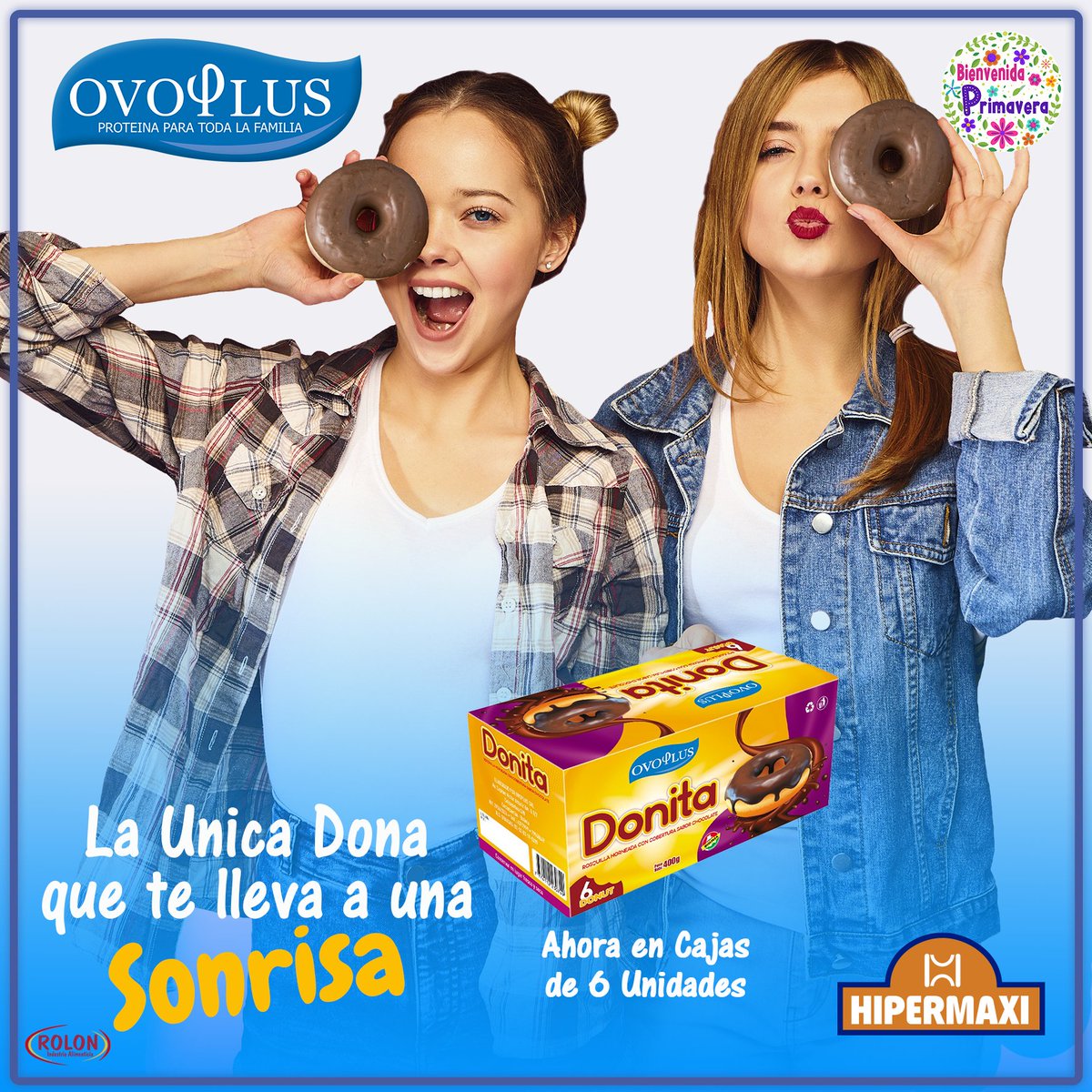 PublicidadRolon's tweet photo. "La Única 𝐃𝐨𝐧𝐚🍩🍩🍩 que te lleva a una 𝐒𝐨𝐧𝐫𝐢𝐬𝐚"🤩🤩🤩. La Dona horneada con ingredientes de calidad, bañada en un delicioso chocolate.
Encuéntralos en todos los Supermercados 𝐇𝐢𝐩𝐞𝐫𝐦𝐚𝐱𝐢 de Cochabamba ahora en Cajas de 6 Unidades. https://t.co/pp5Y8qcuIz