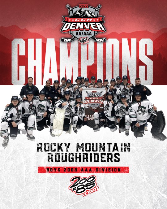 RMRoughRiders's tweet photo. Congrats @RMRoughRiders 14U team for capturing the @200x85 CCM World Invite Denver Championship. 
GO RIDERS!!!   RIDE TOGETHER!!! https://t.co/47K7hU8RJl
