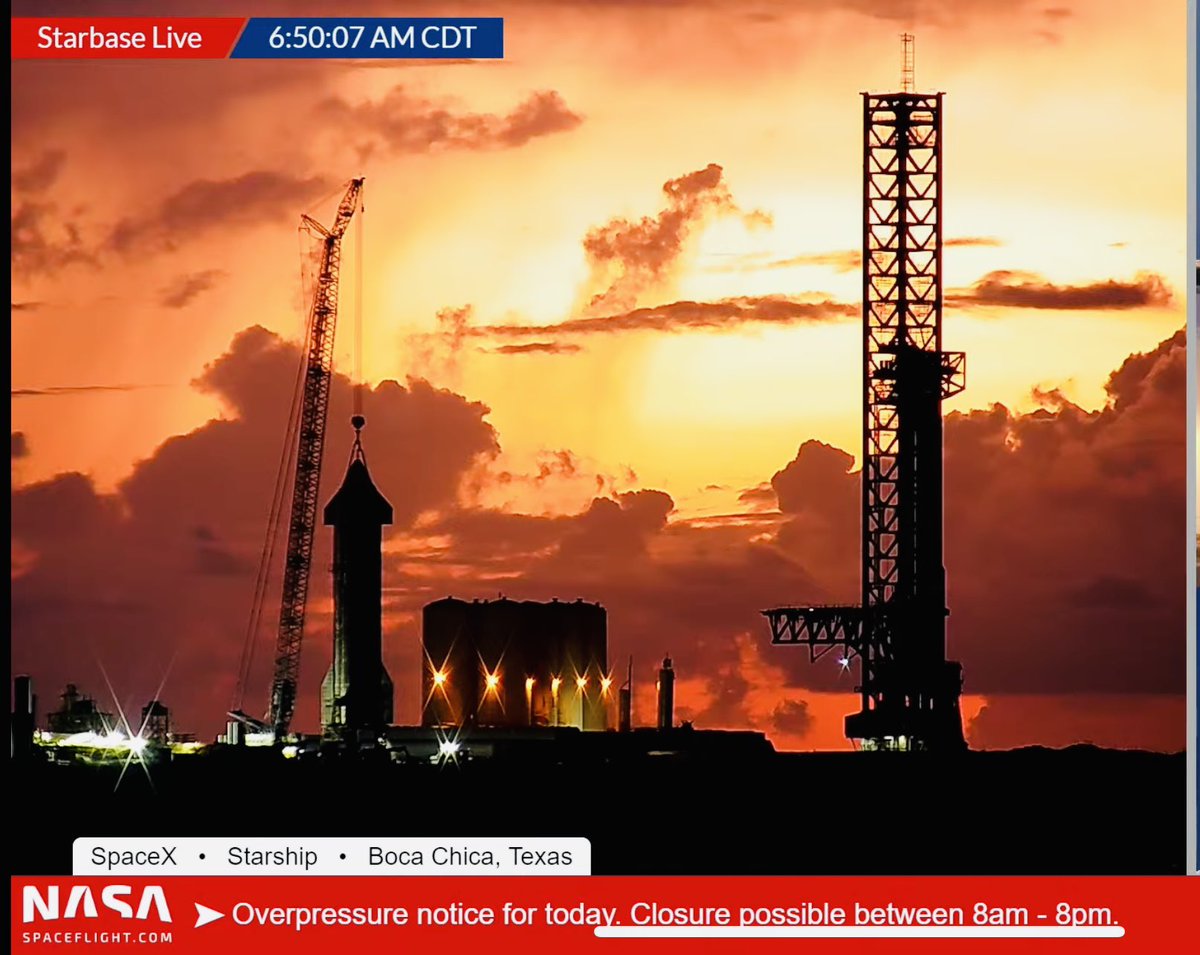 What a morning shot from <a href="/NASASpaceflight/">NSF - NASASpaceflight.com</a> <a href="/BocaChicaGal/">Mary</a> <a href="/FelixSchlang/">What about it!?</a> <a href="/ellieinspace/"></a> <a href="/elonmusk/">Elon Musk</a> <a href="/SpaceX/">SpaceX</a>