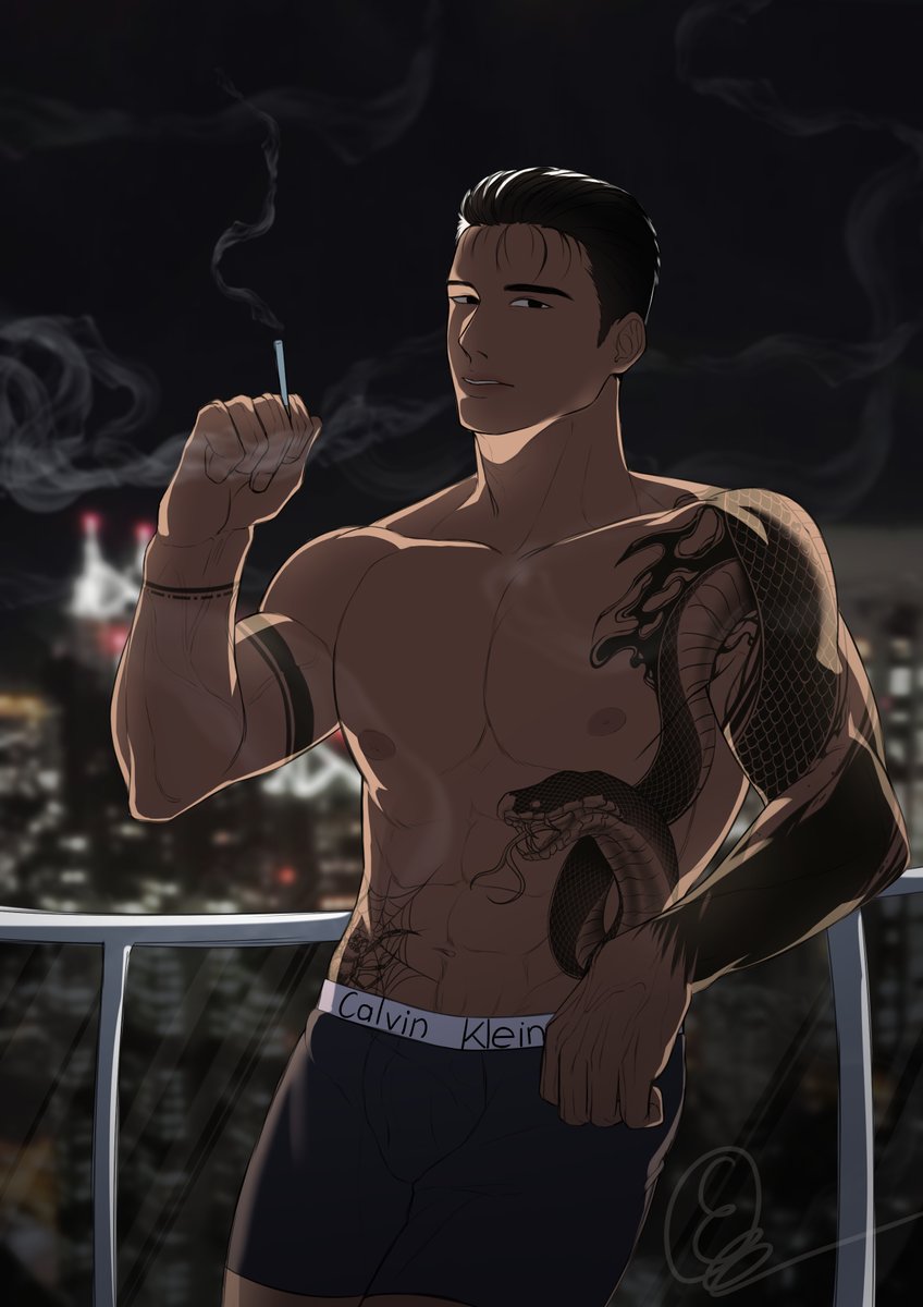 Phupah_WSM's tweet photo. [ เห็นหลายๆคนแปะรอยสักกันเลยขอมาแปะพี่ภูบ้างแล้วกัน ]a

[ TW: งู แมงมุม ]

[ เป็นมม.หลังเสร็จกิจ ใครโค ons fwb จะได้เห็นภาพนี้ไหมแล้วแต่คน แต่ปกติหลังจบ เฮียแกจะออกมาสูบบุหรี่เสมอ ] https://t.co/Vf1XIVSA90