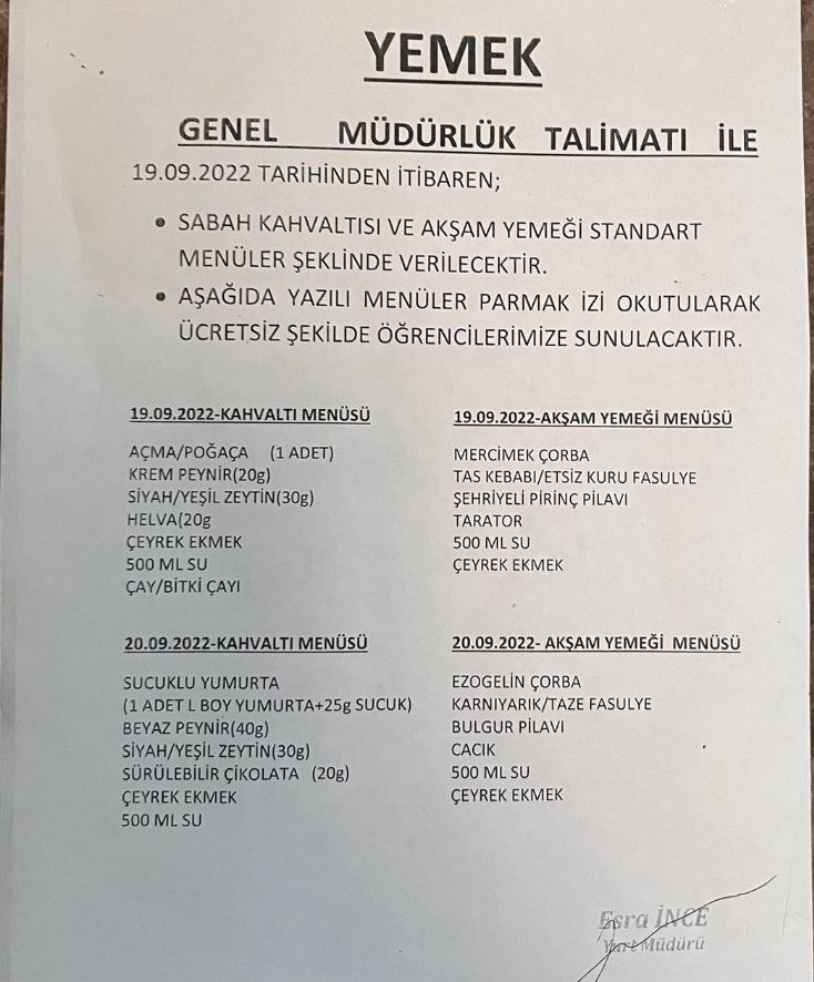 KYK yurtlarında “Sabit Menü” düzenine geçildi. Soldaki fotoğraf kahvaltı menüsüne ait.
Meclis lokantasında en kral kahvaltıyı yapanlar, öğrenciye bu menüyü reva görmüş durumda.

#kykyurt