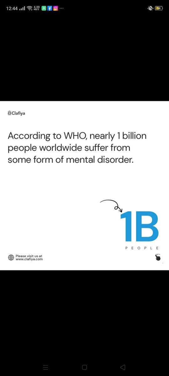 clafiya's tweet photo. Mental health is a serious topic. Don't let anyone tell you otherwise.
#Clafiya #ClafiyaCares #Healthtips #Mentalhealth #Fitness #excersises https://t.co/a5XDiUCqGo