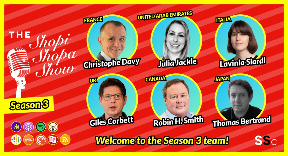 ShopiShopaShow's tweet photo. Season 3 of The ShopiShopaShow🎙 is starting soon, and it’s time to reveal a brand new format starring an international team of regular guests!🔥

This season, @christophedavy will be joined by a team of guests to discuss the Shopify news!🗣🌎

#TheShopiShopaShow

1/8 https://t.co/wsJXwRsI5o
