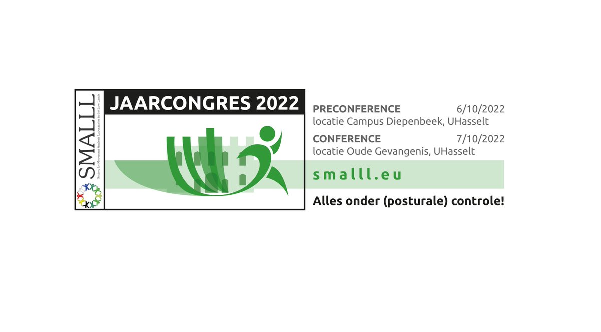 Op 6 en vrijdag 7 oktober 2022 wordt het SMALLL congres live georganiseerd. Host van het congres is de @uhasselt, waar gastheer @PieterMeyns je graag ontvangt. Het thema van het congres is ‘Alles onder (posturale) controle! Meer weten: uhasselt.be/nl/faculteiten… #UHasselt #SMALLL