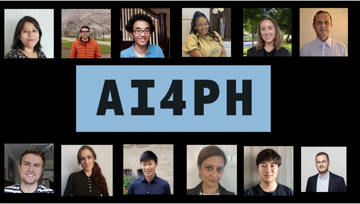 Congratulations to our 2022-23 AI4PH Scholars! Check out the exciting research these emerging leaders from across Canada are undertaking to advance AI for public health: ai4ph-hrtp.ca/scholars/
<a href="/UofT_dlsph/">U of T Public Health</a> <a href="/umanitoba/">University of Manitoba</a>  <a href="/UofT/">University of Toronto</a> <a href="/UCalgary/">U Calgary</a> <a href="/usask/">U of Saskatchewan</a> <a href="/UofRegina/">University of Regina</a>  <a href="/PublicHealthON/">Public Health ON</a> <a href="/ihpmeuoft/">IHPME</a>