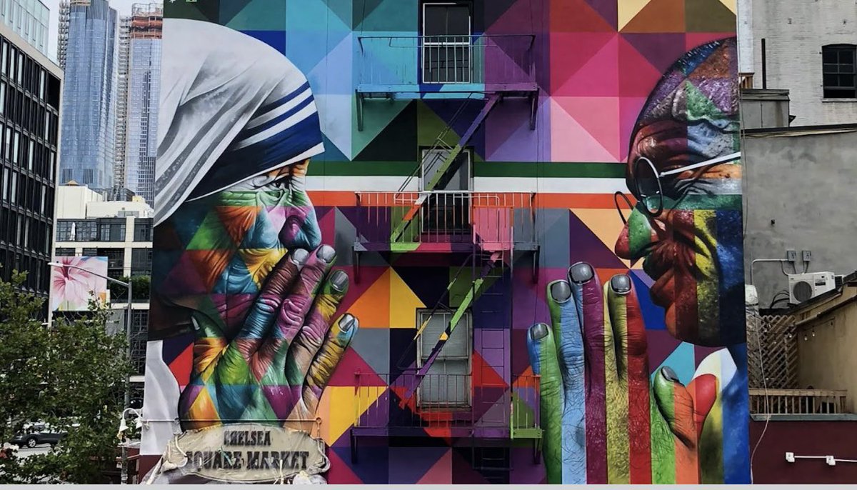 GWCarver_CPS's tweet photo. In honor of Latino and Hispanic Heritage month, Carver’s art teacher, Mr. Jacobs, and part of our EL team, Mrs. Hickey and Mrs. Young highlighted Eduardo Kobra. His murals are incredible. @cpschoolsva https://t.co/4w7sZal6ob