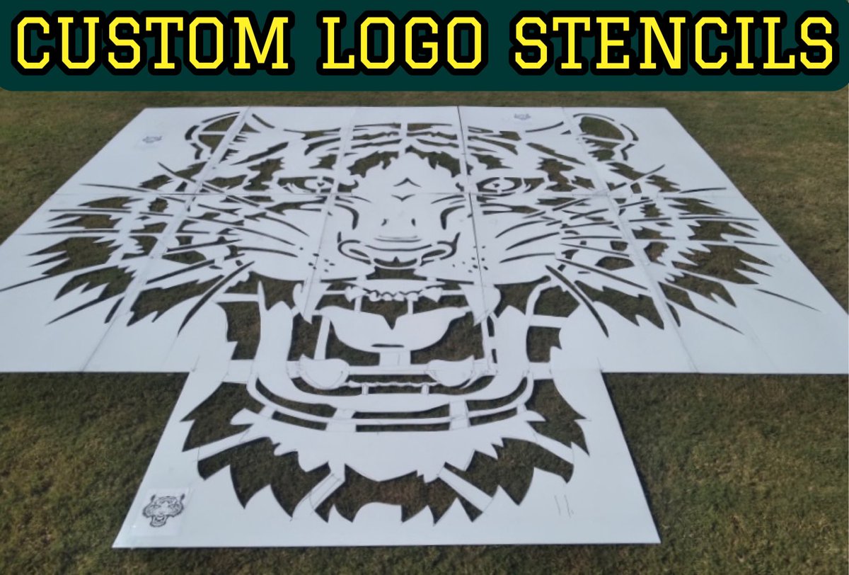 Bestfieldpaint's tweet photo. Custom Logo Stencils https://t.co/SzJ0kTbIw4