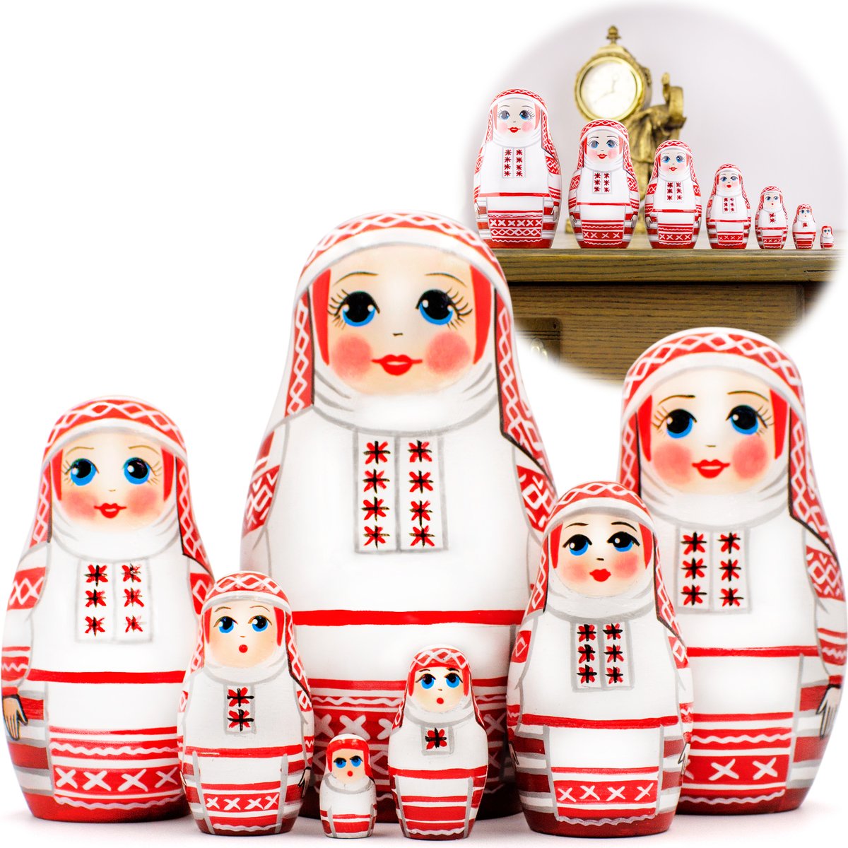AEVVVHOME's tweet photo. Matryoshka Doll in Belarusian Folk Clothes Set 7 pcs 
🛒
on Amazon: https://t.co/gxY09oNFv1
on our website: https://t.co/5Oj57shAJ8
#matryoshka #nestingdolls #handmade #wooden #ecofriendlytoys https://t.co/SxViPa7vQk