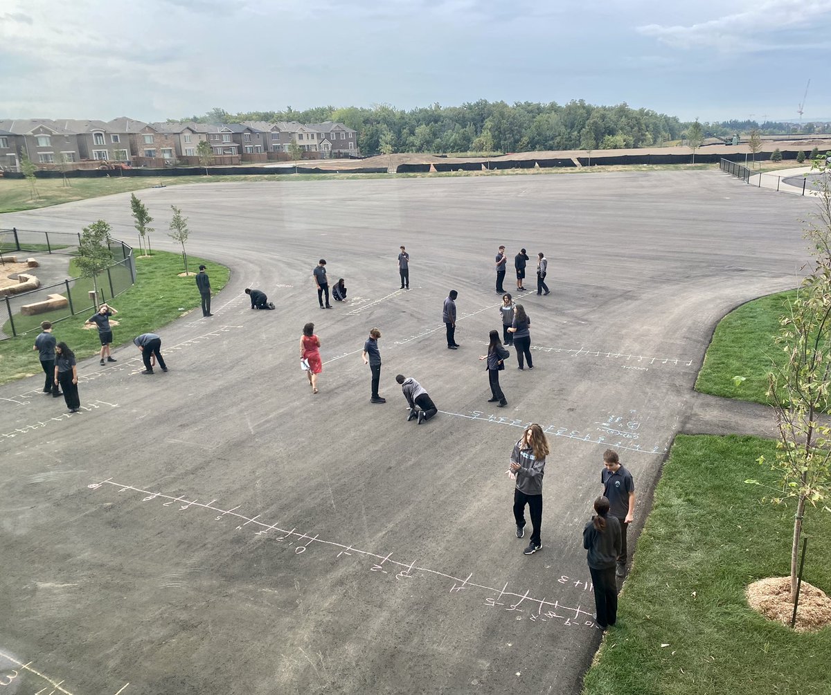 StKateriHCDSB's tweet photo. Math class enjoying the outdoors as they explore integers ๐๐#SafetyInNumbers #SKMath https://t.co/jEesVknKPQ