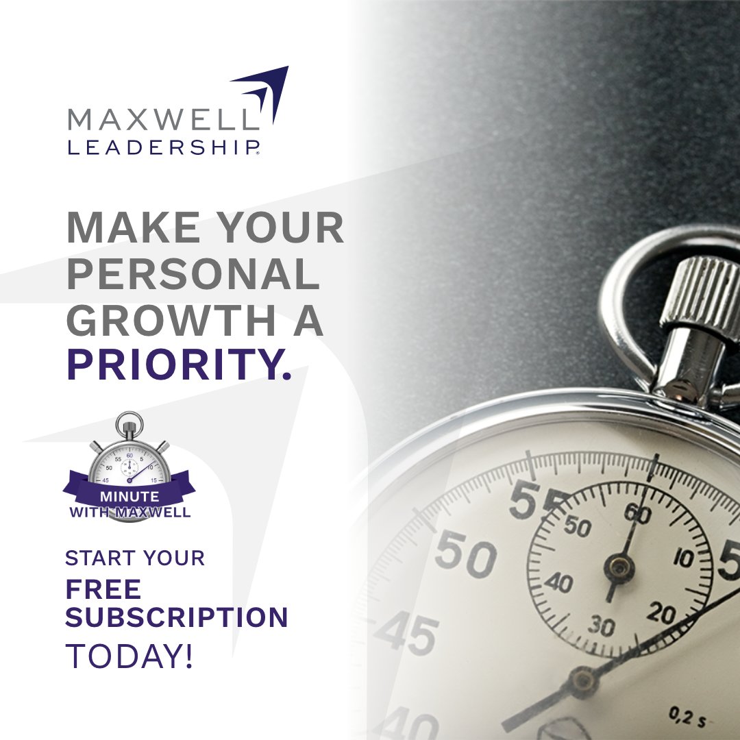 Maxwell_Leaders's tweet photo. Challenge yourself to grow daily. Subscribe to Minute with Maxwell and get free daily coaching videos sent right to your inbox » https://t.co/c5t24qaiR0 «
#MinuteWithMaxwell #PersonalGrowth #LedWell https://t.co/kYNGHQNmQ7