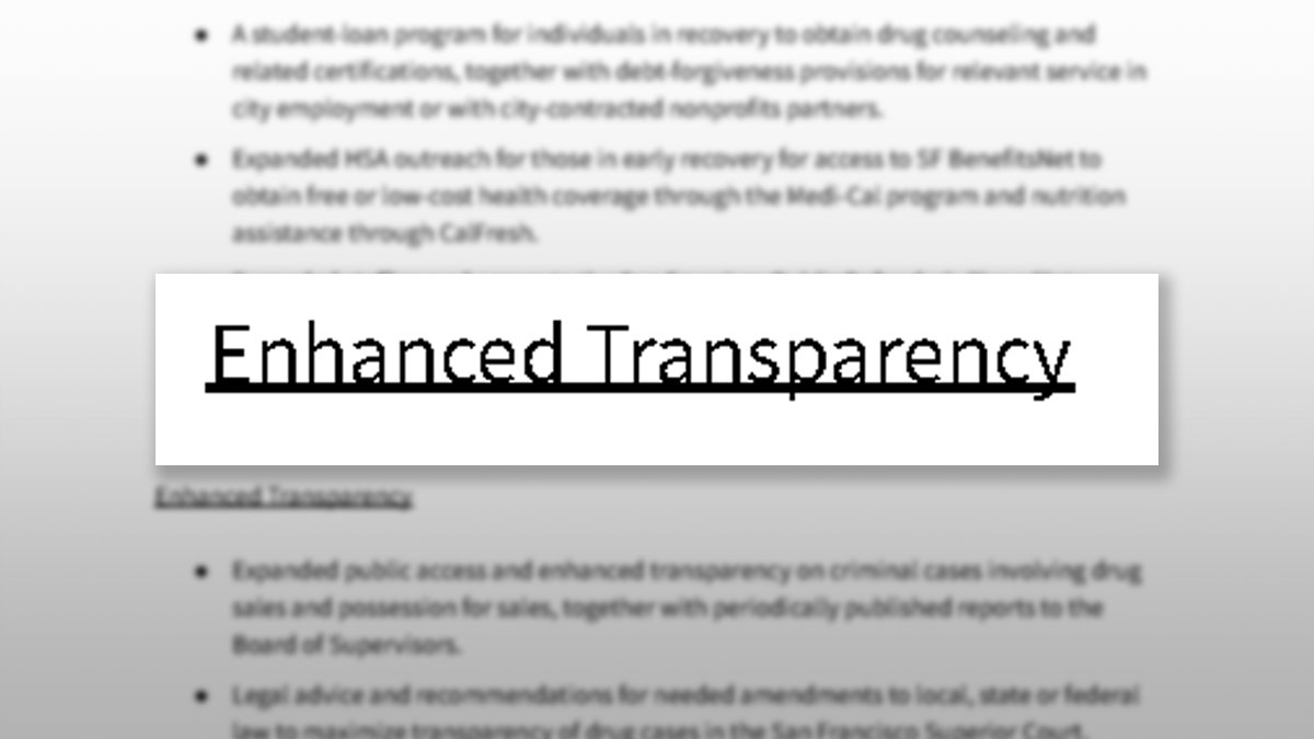 mattdorsey's tweet image. Our #SanFranciscoRecovers plan also includes #EnhancedTransparency objectives. As RAND Drug Policy Research Center Director @BeauKilmer opined, it’s “worthwhile to be transparent about what happens after an arrest for drug sales…” #First4Months — 07/25 

sfchronicle.com/opinion/openfo…