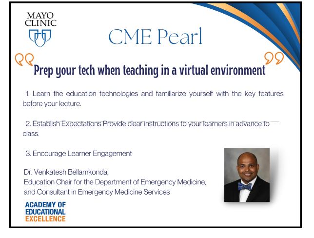 Our #TeachingPearl , taken from our 1st Empowering Educators CME course in June is shared by Dr. Venk Bellamonkonda on #VirtualTeaching 

What other strategies do you incorporate into your own #learningenvironment ?