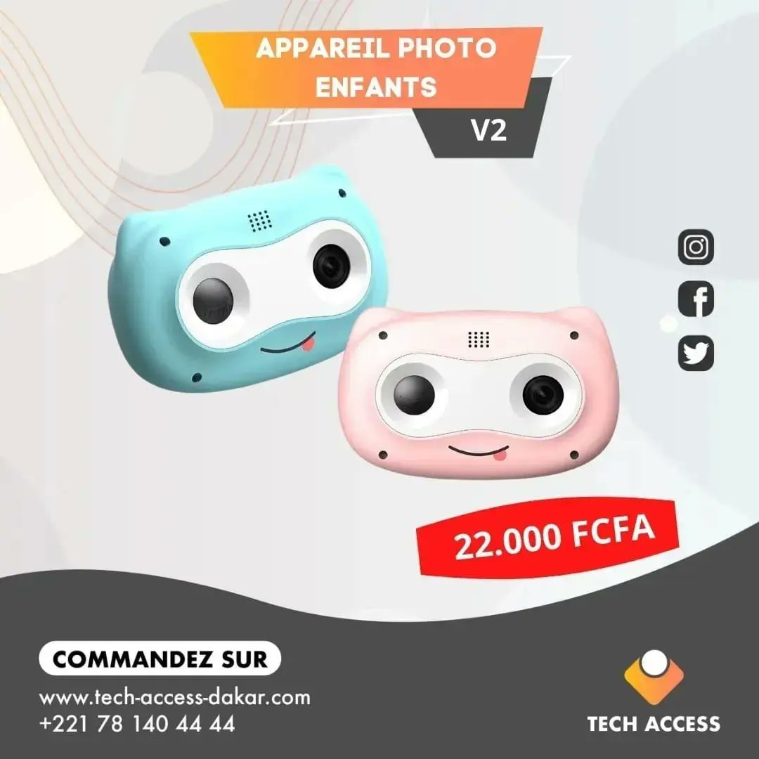 tech_access_dkr's tweet photo. Appareil photo enfants V2
❗29000 CFA❗
Fini les enfants qui confisquent le téléphone des parents
🔸️Grande variété de jeux inclus dans l’appareil photo
🔸️Carte mémoire offerte
Commandez directement sur le site Web ou contactez nous au 78140 44 44.
#techaccess #dakar #senegal https://t.co/ERHca31d1L