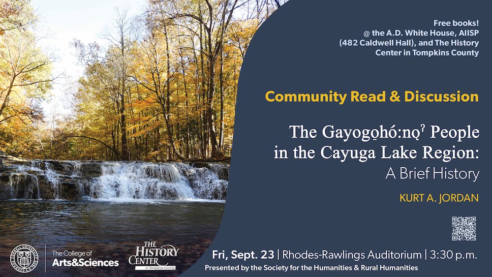sochum's tweet photo. In advance of our community read this Friday, we encourage participants to read Kurt Jordan's book & submit questions for discussion: https://t.co/zsUDwVUzRh
Join us to kick off our year of REPAIR! @TompkinsHistory @CornellCAS @CornellAnthro @AIISPCornell @ruralhumanities https://t.co/7XuVSfeHDj