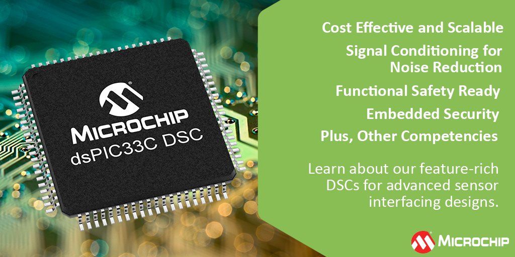 MicrochipTech's tweet image. Thank you to those who took our LinkedIn poll last week mchp.us/3QSaWx7 about what you value the most when selecting an MCU for interfacing with sensors in a design. Learn about our DSCs: mchp.us/3QQfXq1. #microcontrollers #sensorsolutions #dsp #sensors