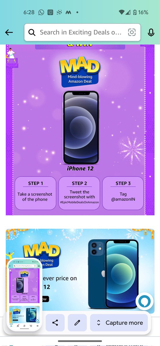 AbhilashPSP's tweet photo. Mind blowing Amazon deals are coming   at #GreatIndianFestival. Now iPhone 12 under 40k. Lowest price ever. Grab them now..... #EpicMobileDealsOnAmazon @amazonIN https://t.co/leTfCriMcT