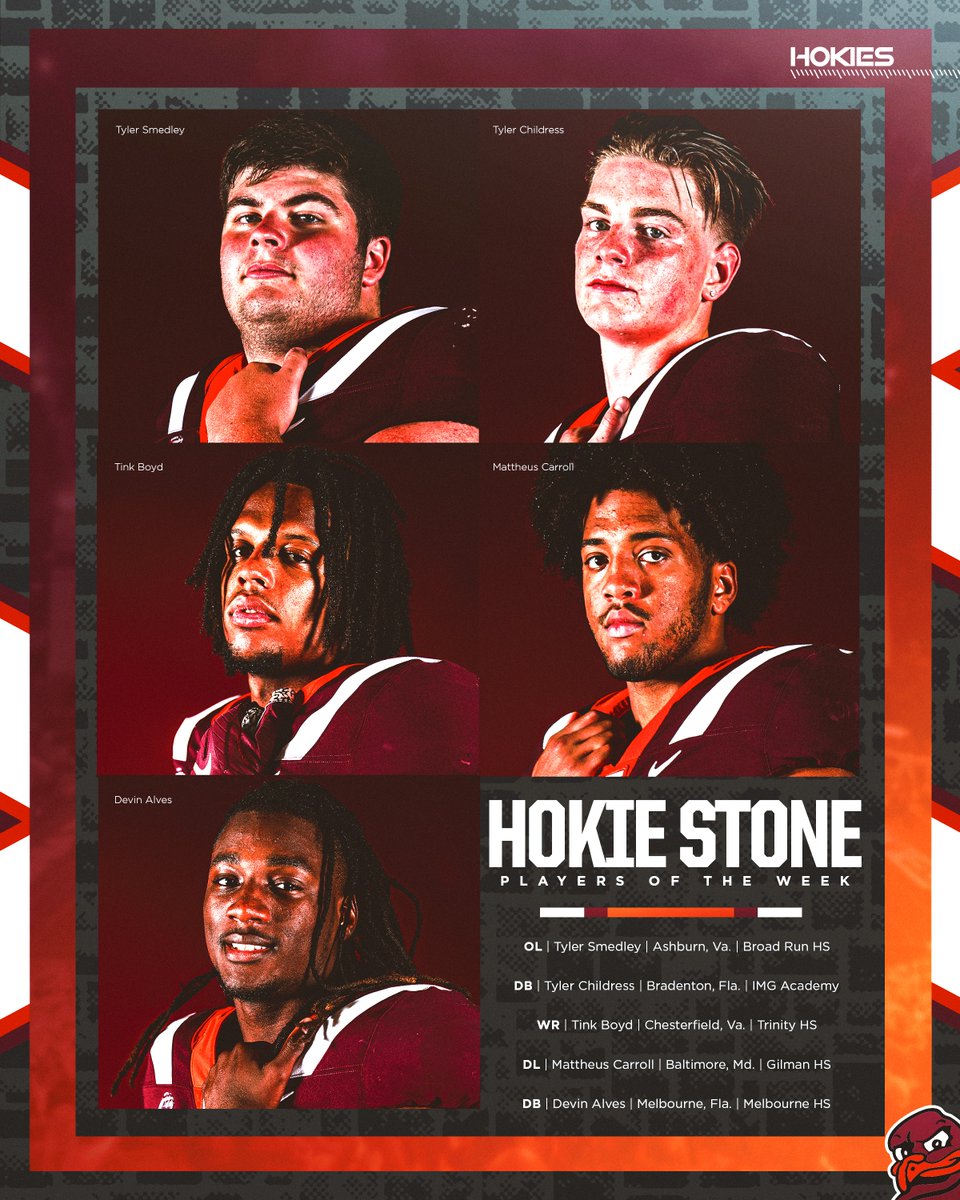 S/O to our 𝙃𝙤𝙠𝙞𝙚 𝙎𝙩𝙤𝙣𝙚 Players of the Week against Wofford 🙌 - Tyler Smedley (@tsmedley52) - Tyler Childress - Tink Boyd (@Tinkboyd) - Mattheus Carroll (@mc4mvp) - Devin Alves (@alves_devin) #ThisIsHome | #GroundUp