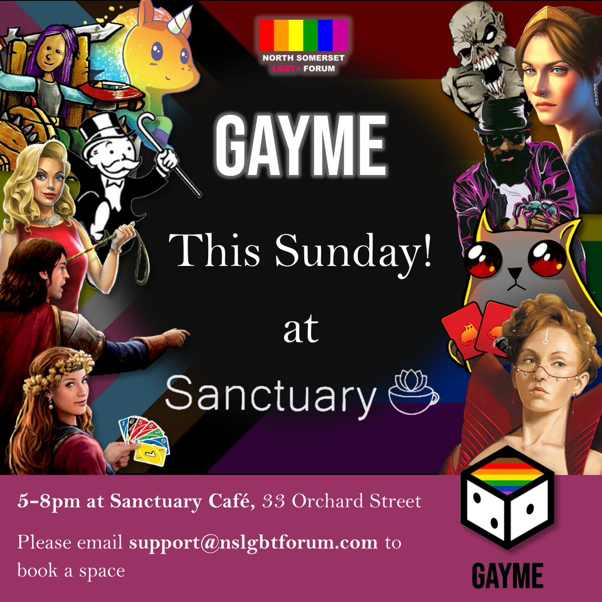 There are still some spaces available for our next 'Gayme' board game night, 5-8pm Sun 25th Sept. Entry is free, however space is limited, so please email support@nslgbtforum.com to reserve a seat! #boardgames #games #boardgamecafe #cardgames #lgbt