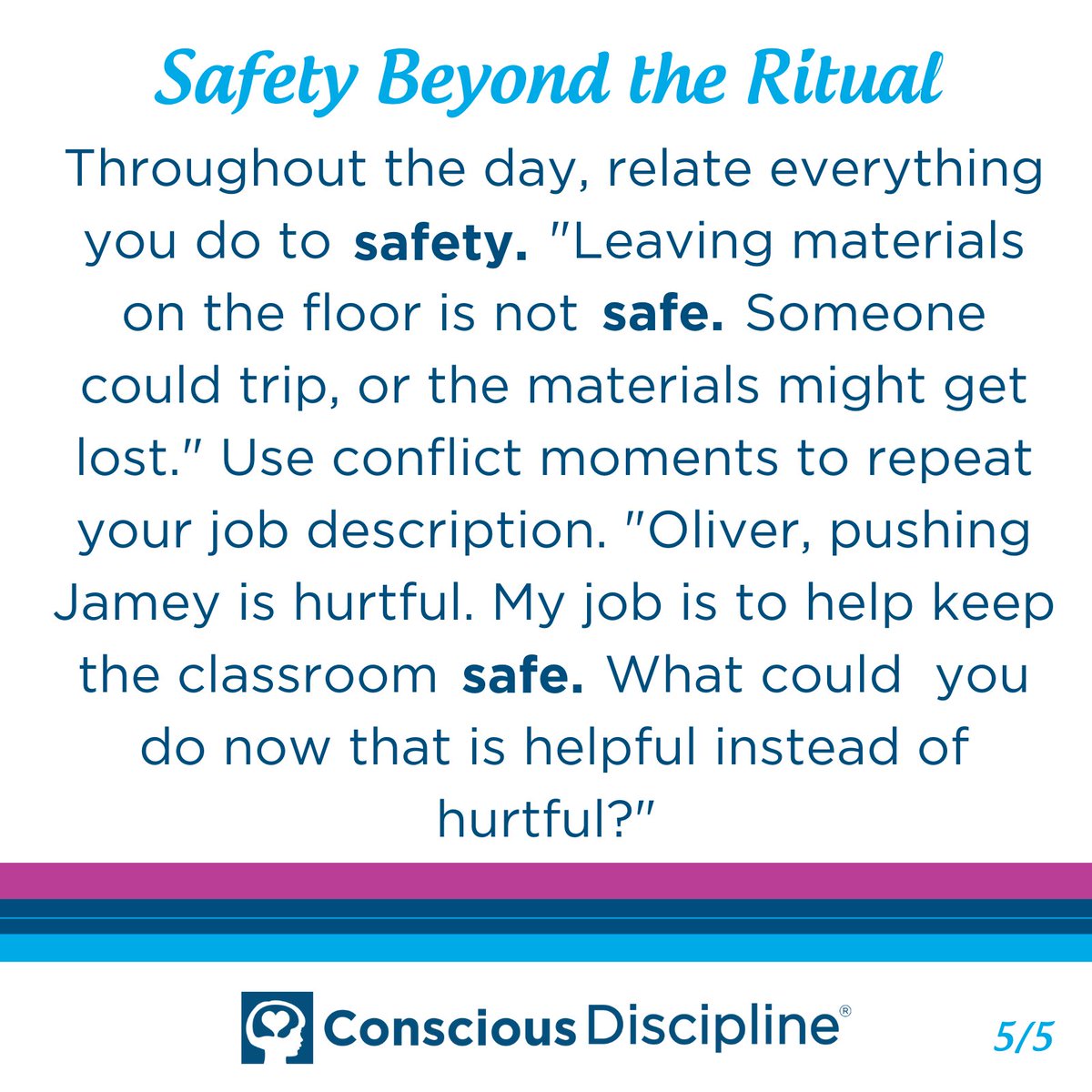 How do you do the Safekeeper Ritual in your classroom or home? Share below! 2/2

Learn more here: consciousdiscipline.com/free-resources…