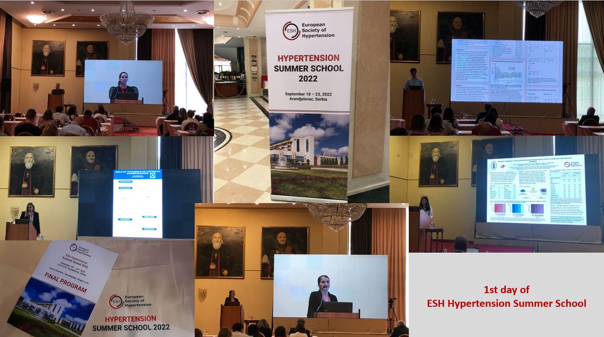 ESHypertension's tweet photo. First e-poster presentations were given at ESH Hypertension Summer School in Serbia! More to come later today. A very good start of this year's program.
#ESHalumni @KreutzReinhold @ESH_Annual https://t.co/erNLzTsrpy